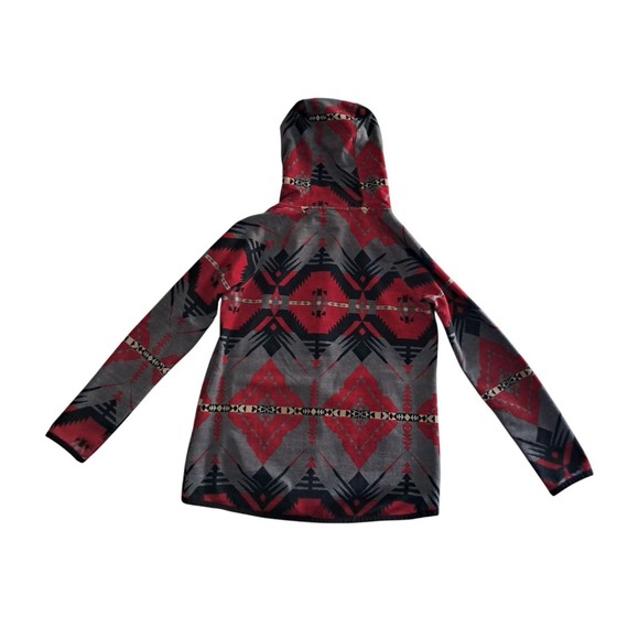 Lauren Ralph Lauren Aztec Navajo‎ Southwestern Full Zip Hoodie Red Women's Small - Picture 3 of 13